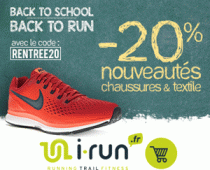 i-Run – Opération Back to School – 20% de remise