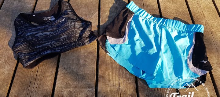 Brassière High Support et short Aero 2.5 de Mizuno : Confort et légèreté pour l’été.