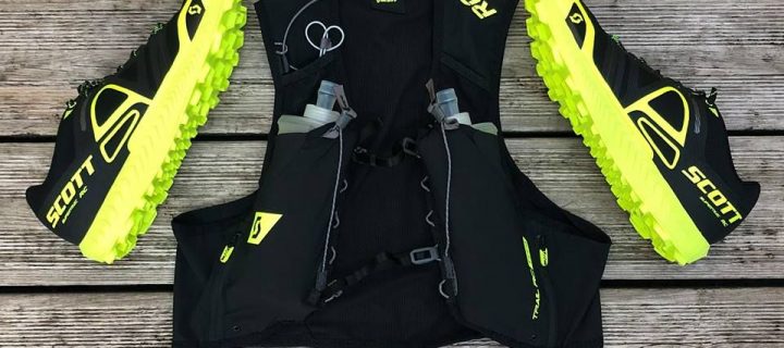 Sac d'hydratation pour le trail running SCOTT pack trail rc tr' 4  BLACK/YELLOW