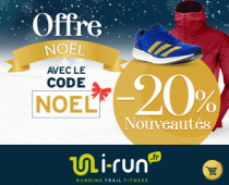 i-Run.fr Code NOEL : -20% sur les nouveautés Chaussures et Vêtements !