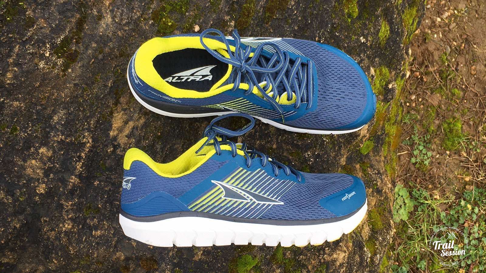Altra Provision 4 pour une initiation au zero drop Trail Session