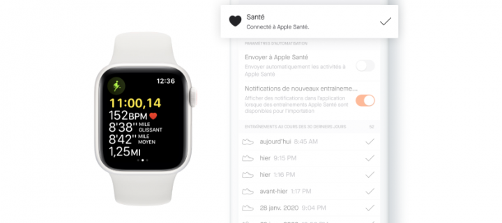 Strava améliore sa connectivité avec les applications santé Apple