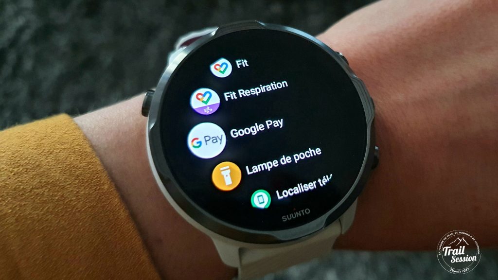 Applications sur Suunto 7