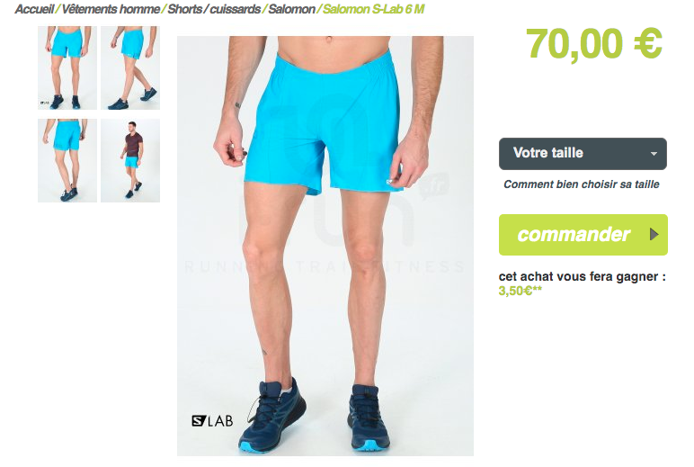 S-Lab T-Shirt NSO & Short 6 : Short 6 sur i-Run.fr