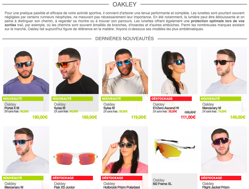 Oakley sur i-Run.fr