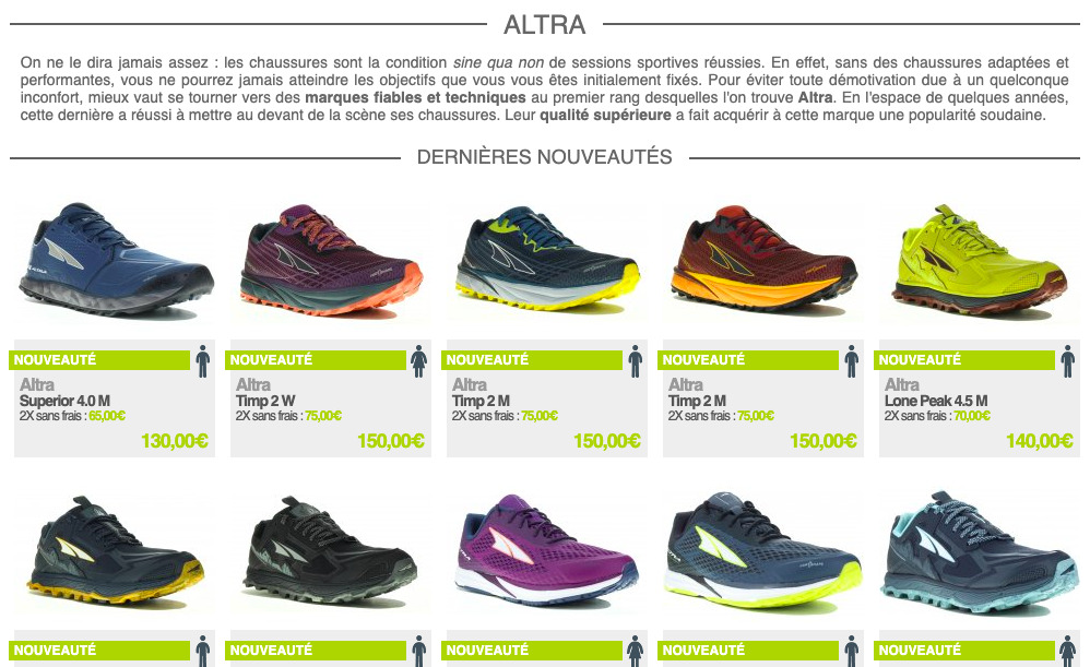 Altra Running sur i-Run.fr