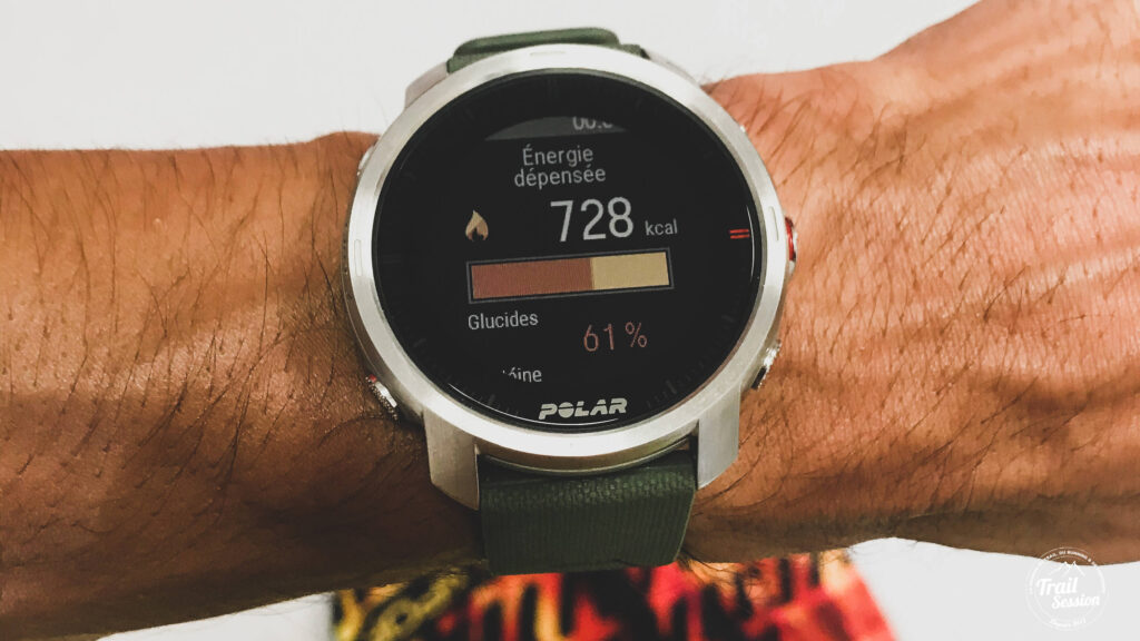 Polar Grit X : Fuel Wise - Vue depuis la montre 