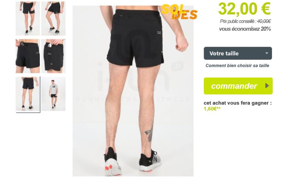 Short Printed Impact Run sur irun