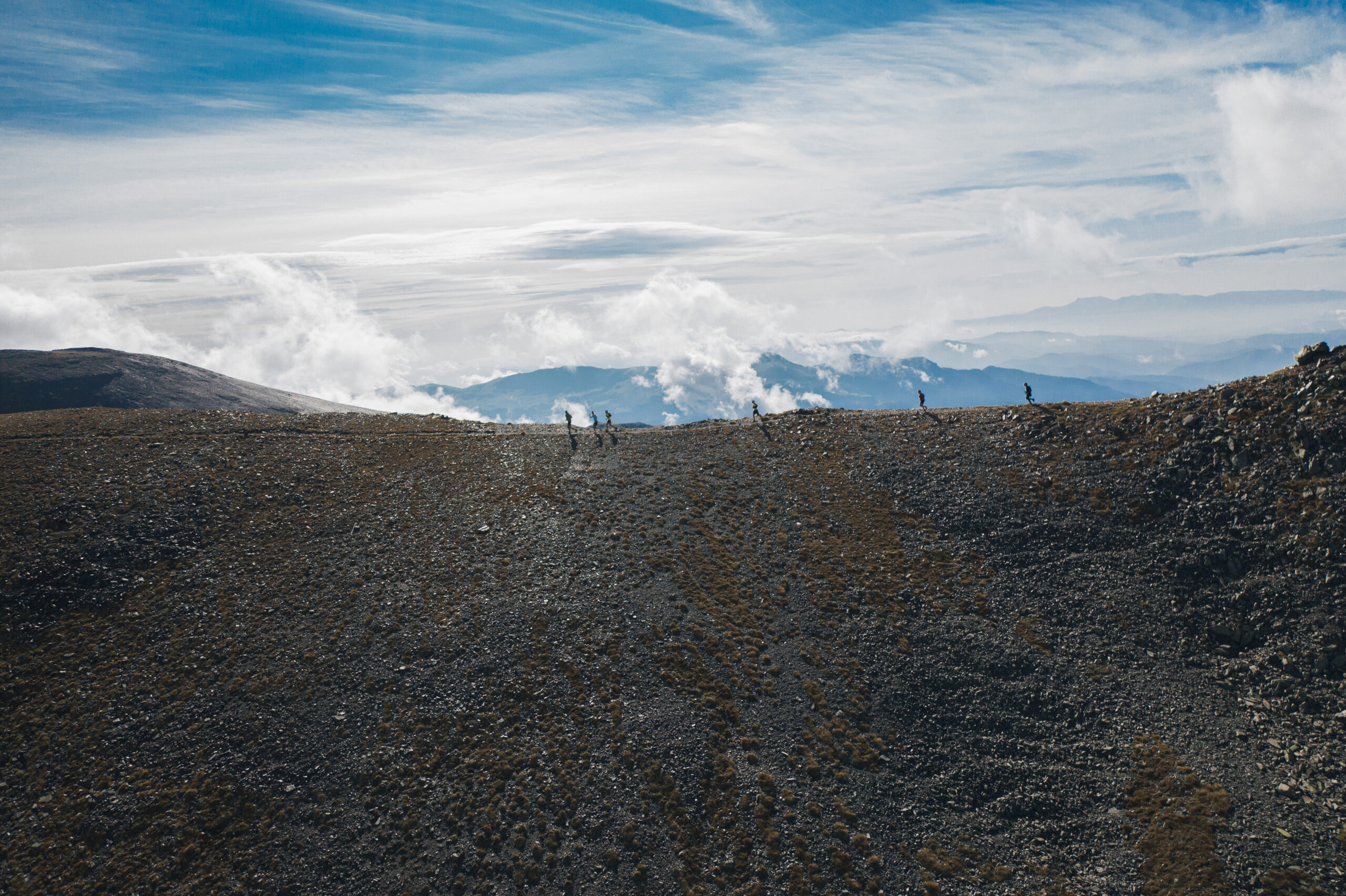 Trail sur les crêtes en station Puigmal