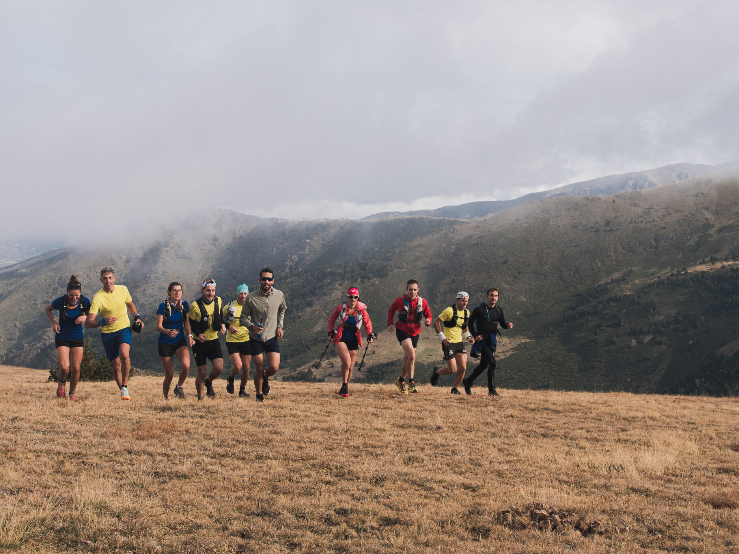 Sortie de groupe en trail running sur la station Puigmal