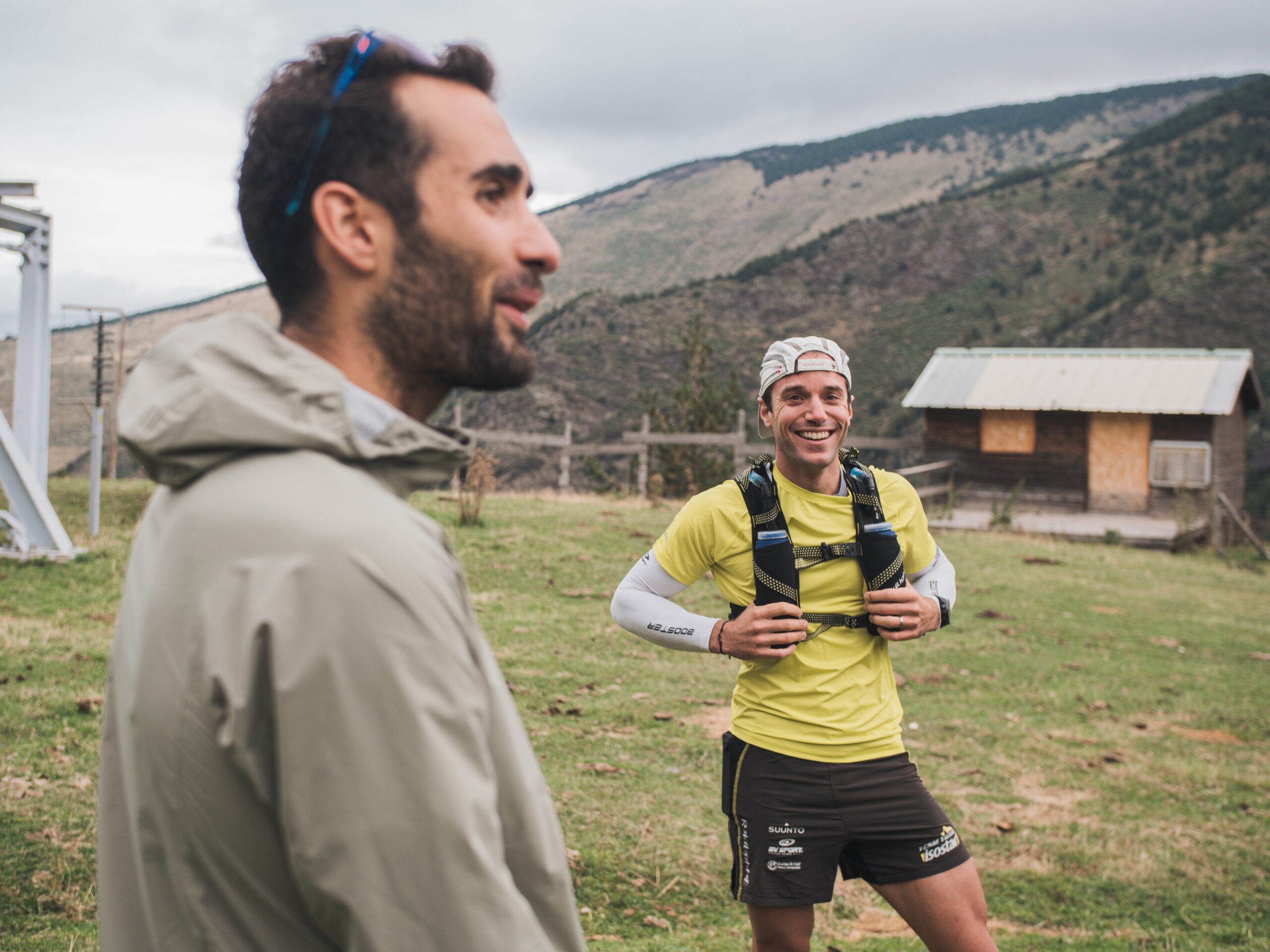 Thomas, visiteur de la station Puigmal, avec Martin Fourcade