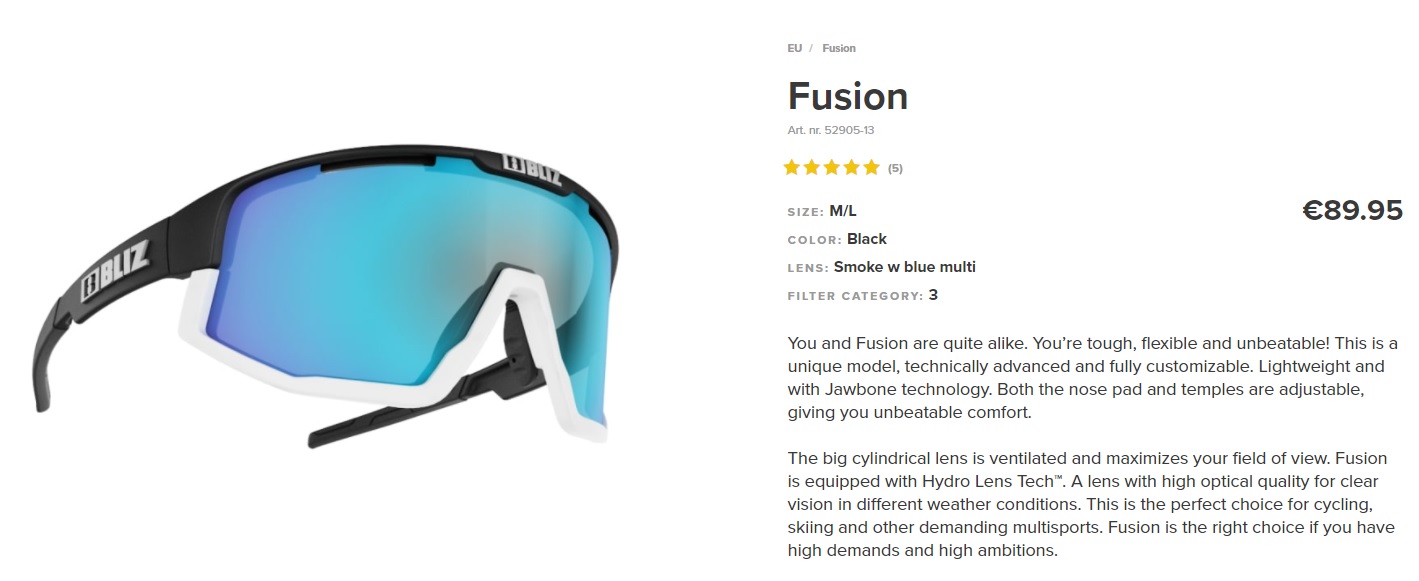 Bliz Eyewear Fusion