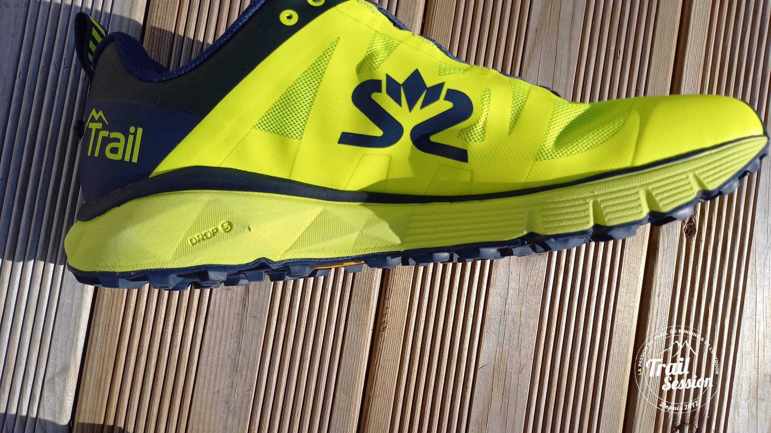 SALMING TRAIL T6 Homme Yellow - Navy - Chaussures Running pour