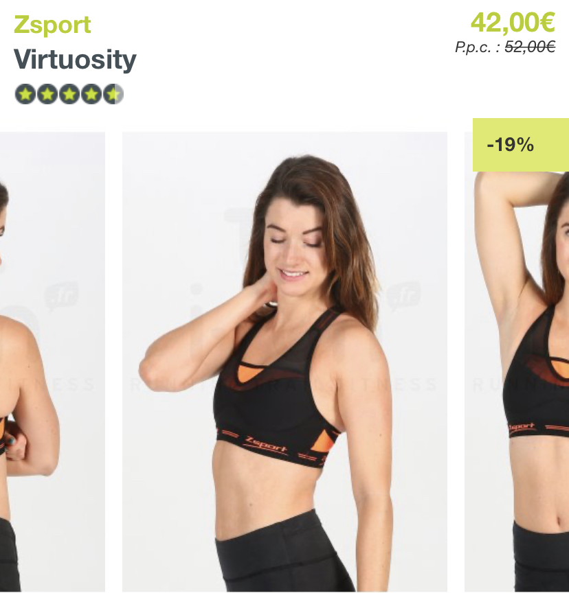 ZSPORT Brassière virtuosité