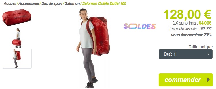 OUTLIFE DUFFEL 100 SALOMON