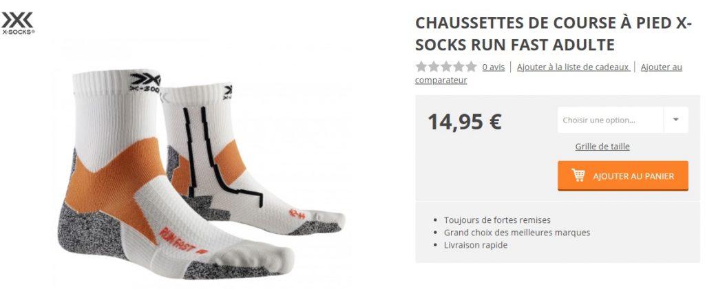 Chaussettes de running adulte Speed Two X-SOCKS