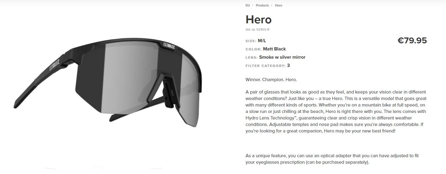 Bliz Eyewear Breeze & Hero