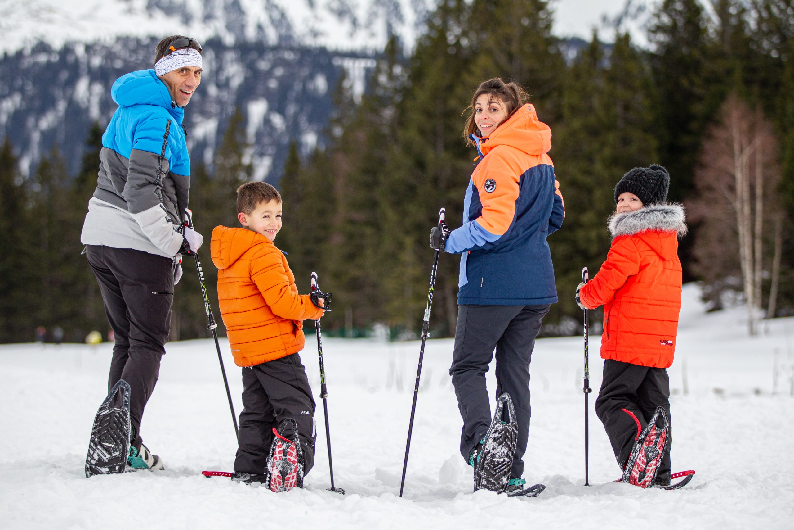 EVVO snowshoes en famille