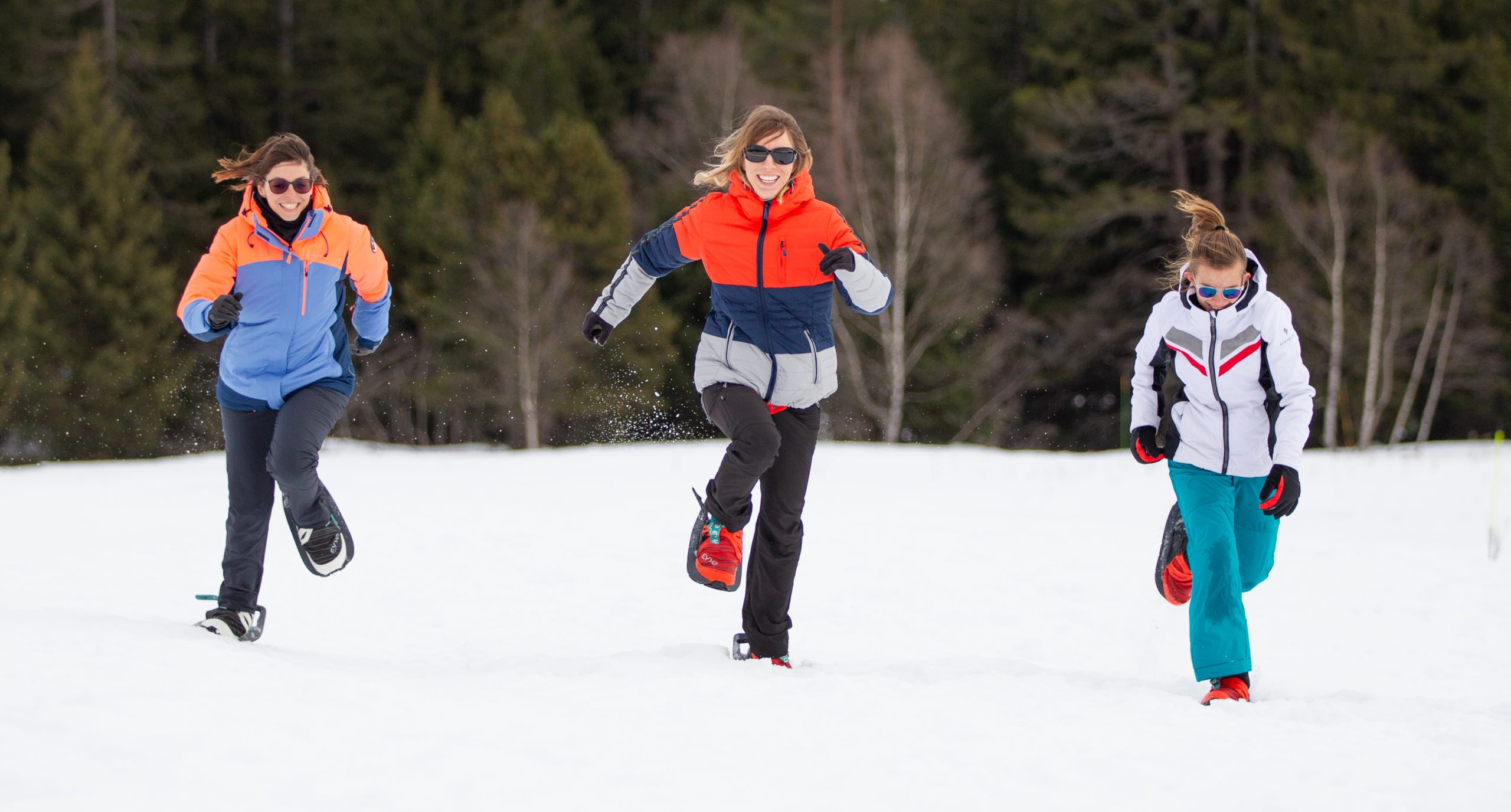 courir avec les EVVO snowshoes