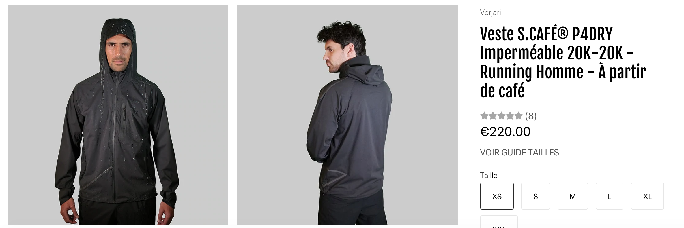 Veste impermeable VERJARI - photo du site internet Verhjari