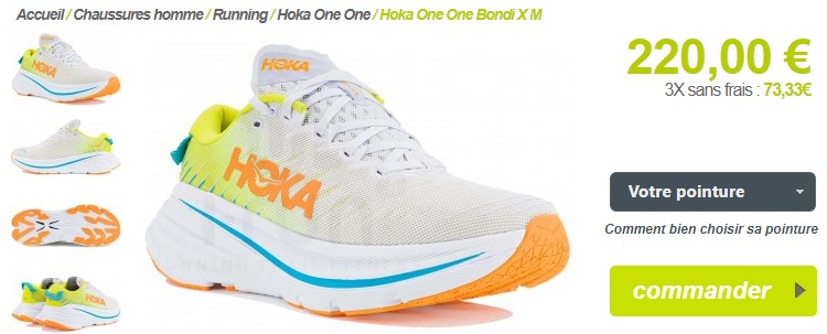 BONDI X de Hoka One One One