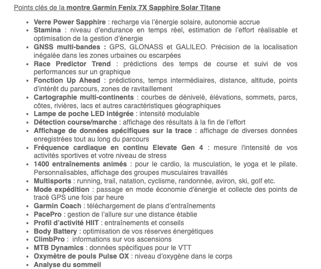 Ecran Tactile Garmin Fenix 7