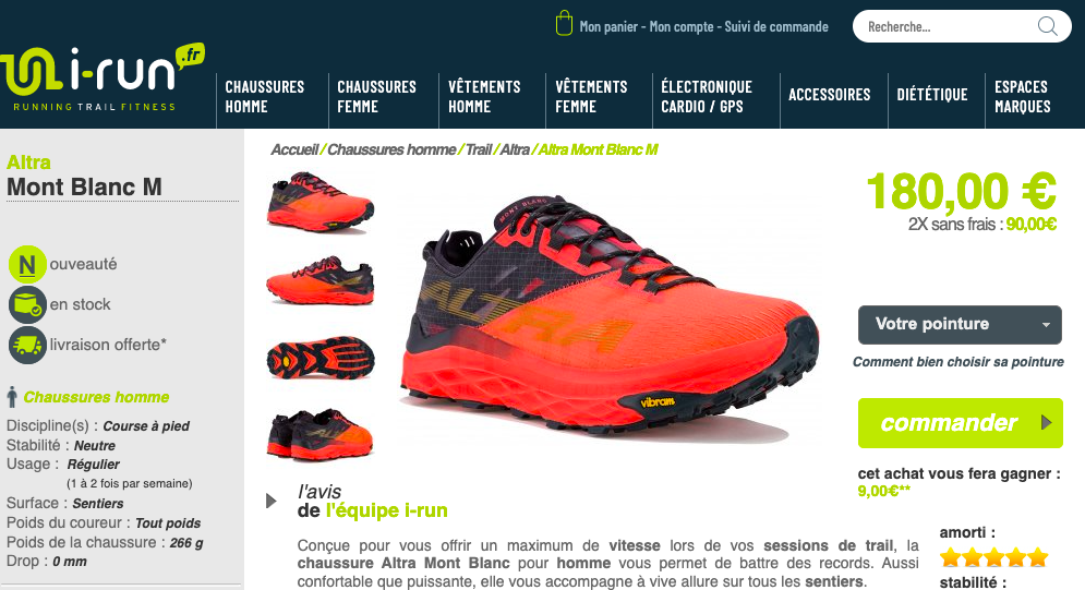 Altra Running Mont Blanc