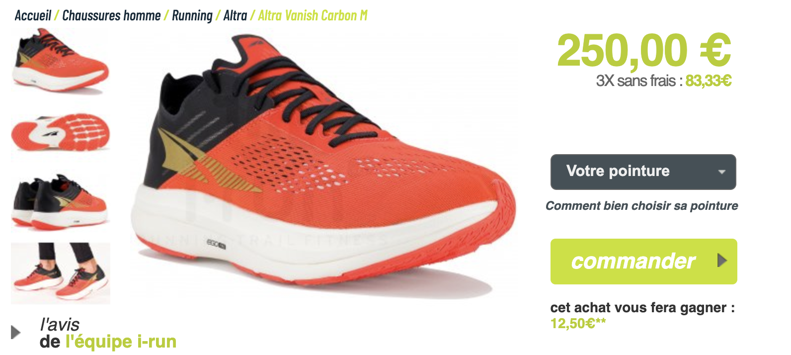 Altra Vanish Carbon