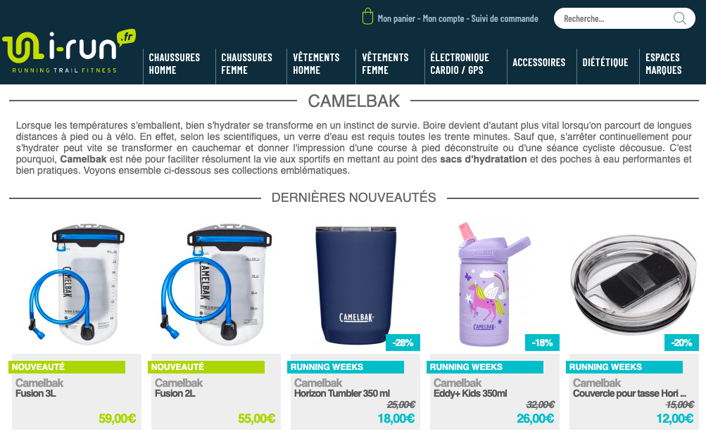 Camelbak sur i-Run.fr