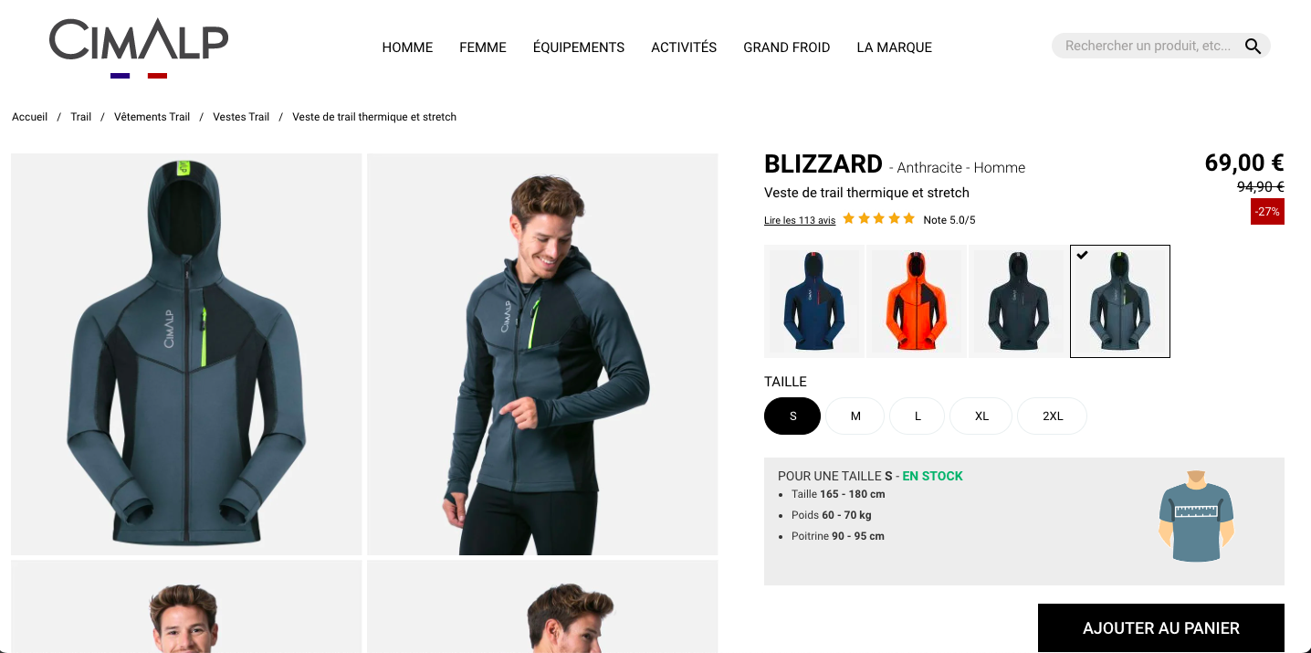 Veste Blizzard de Cimalp