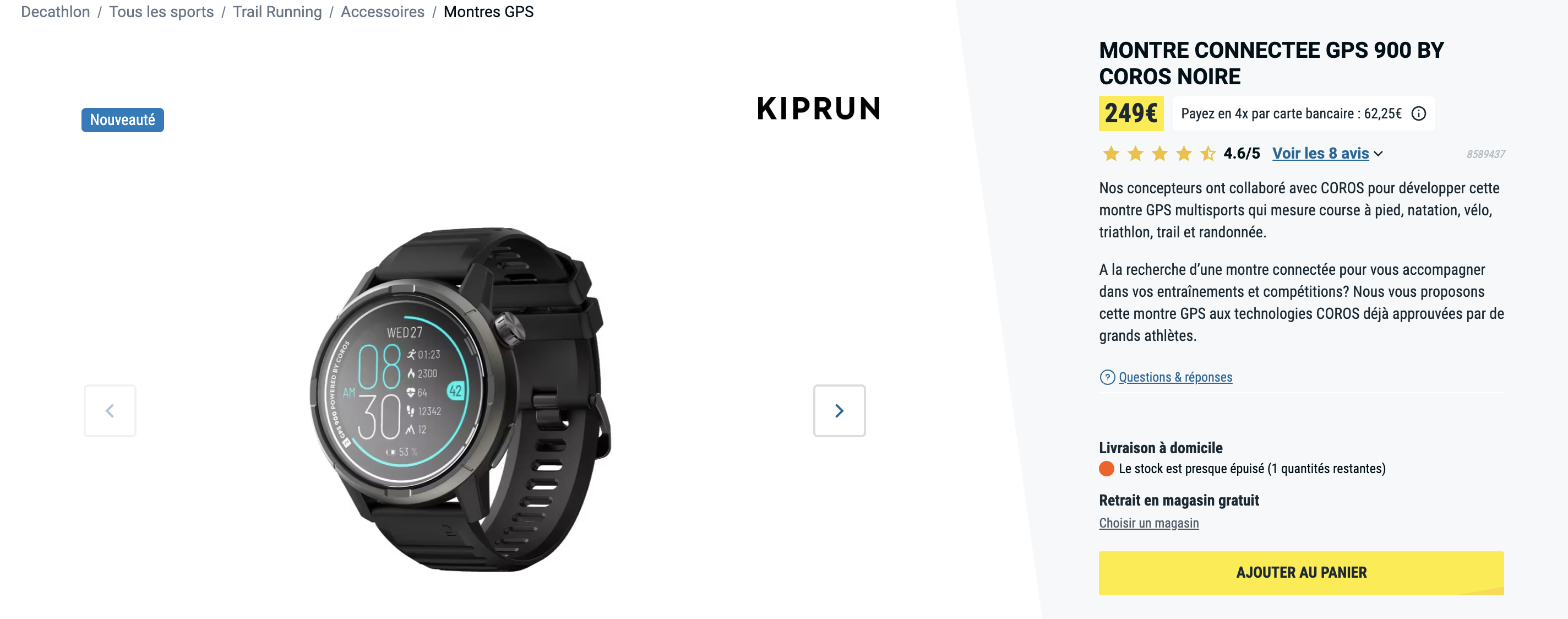 Kiprun GPS900