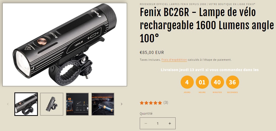 Lampe Fenix BC26R