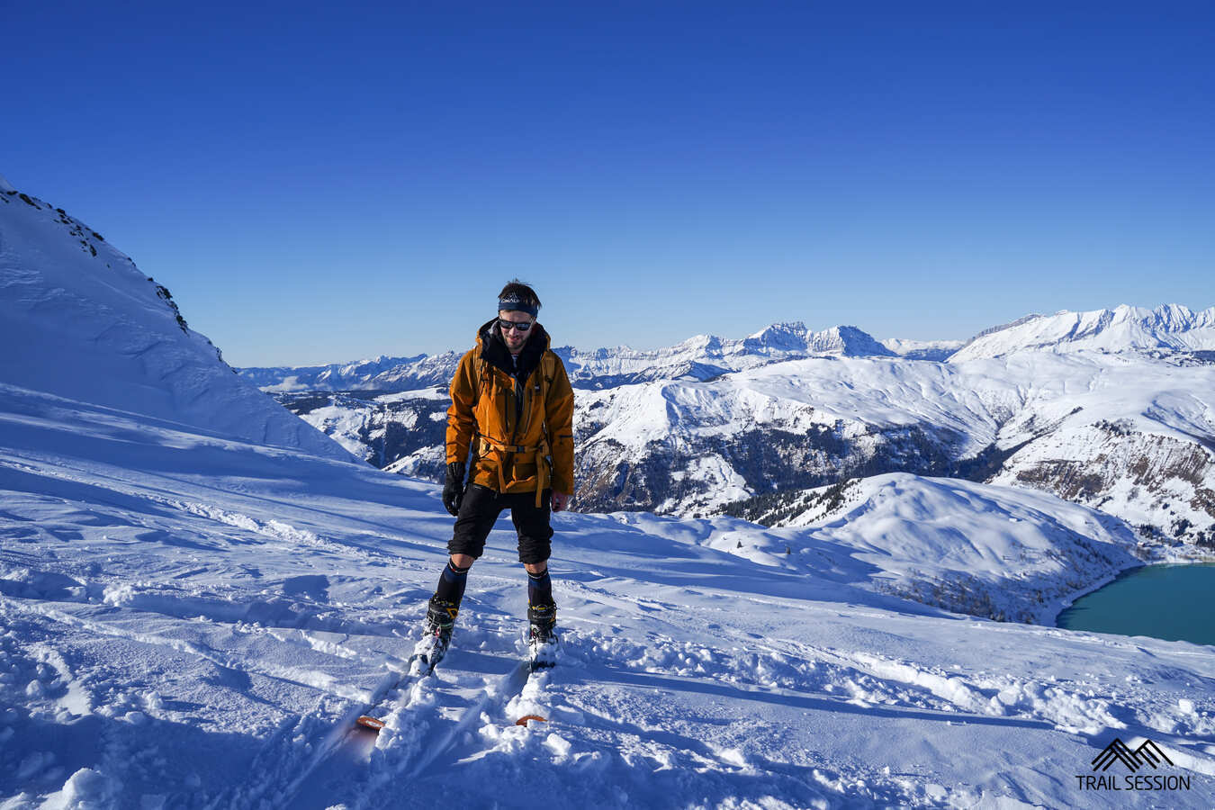 Chaussette de ski chauffante fine pour une journée de ski au chaud