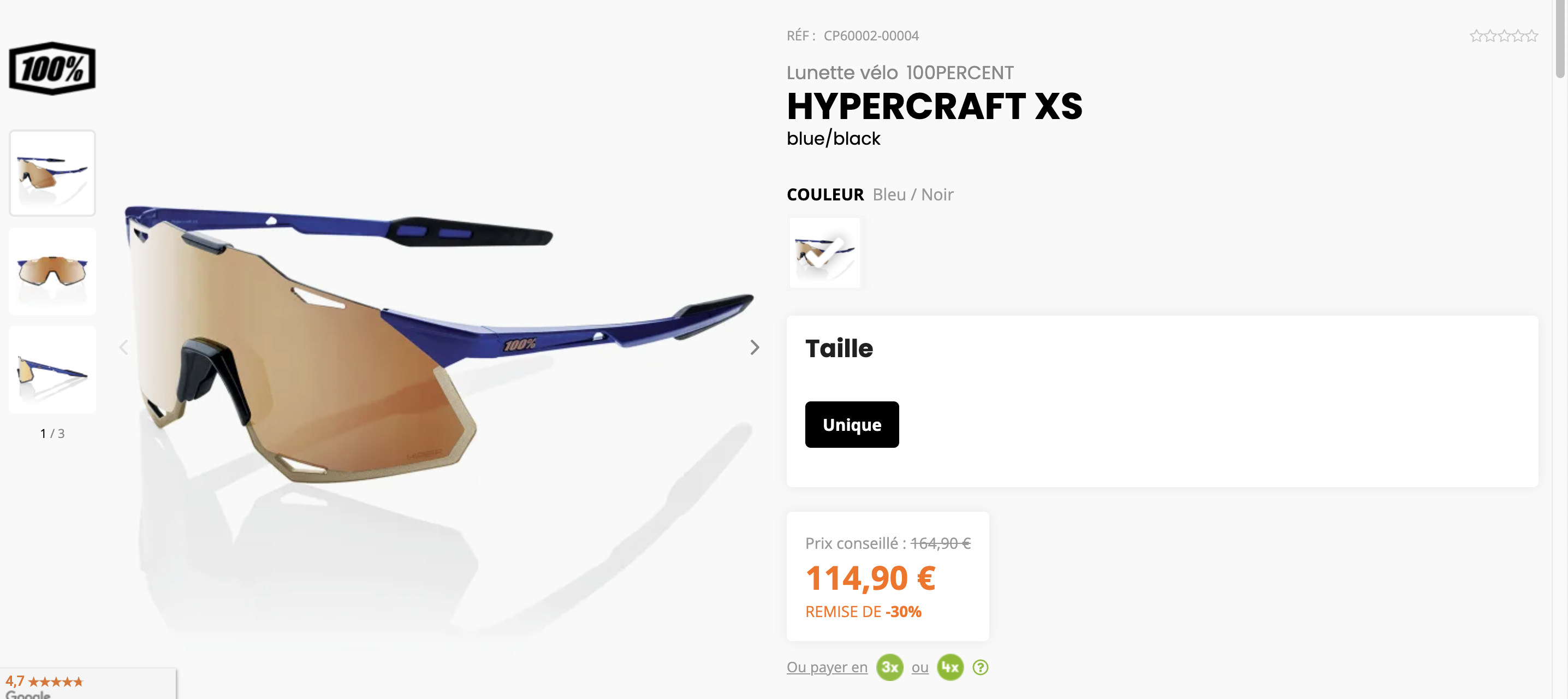 Lunettes 100% Hypercraft